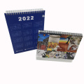 Promotional custom desk paper spiral wall calendar OEM